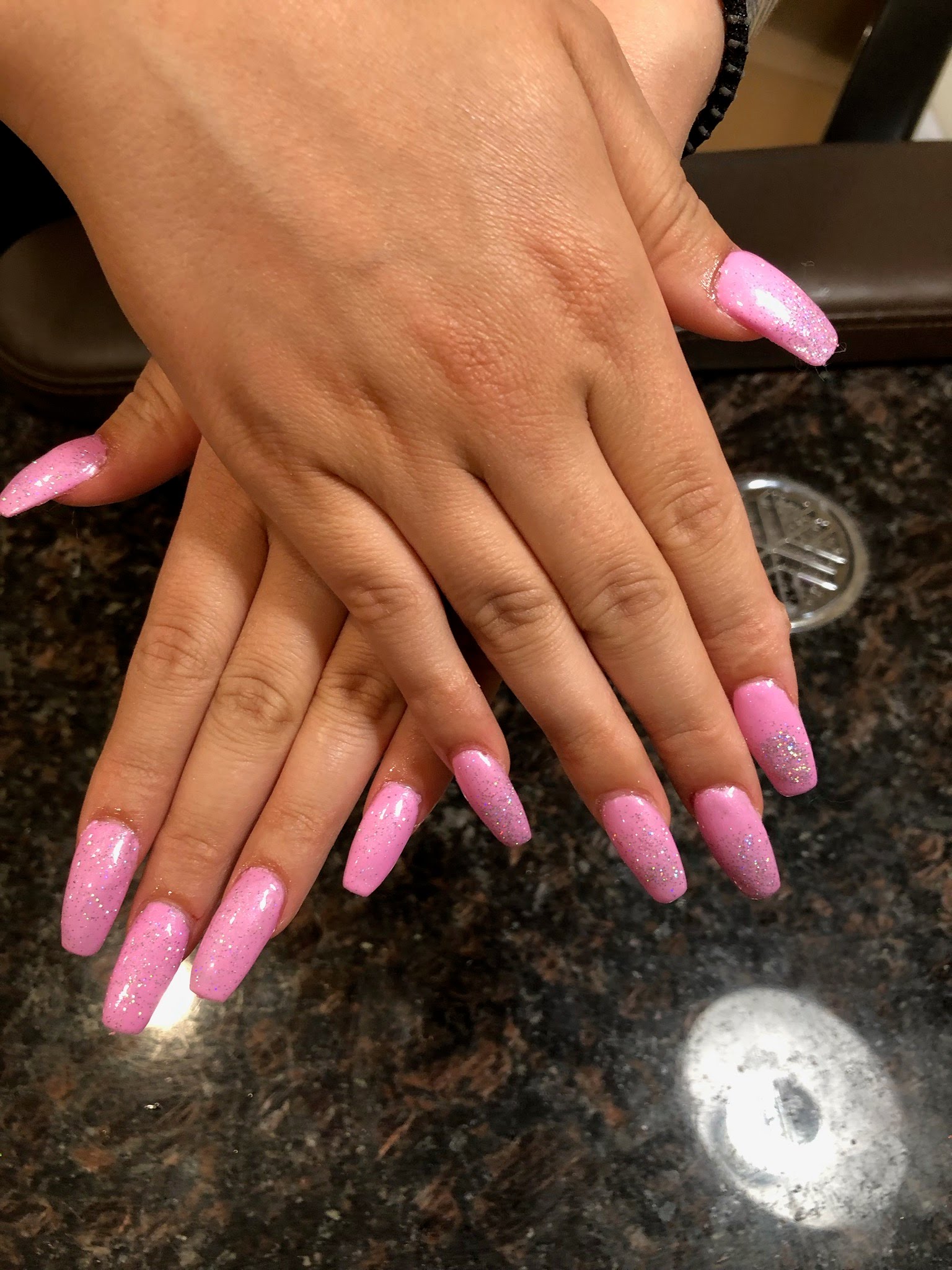 Escondido Full set of Acrylic Nails Pink